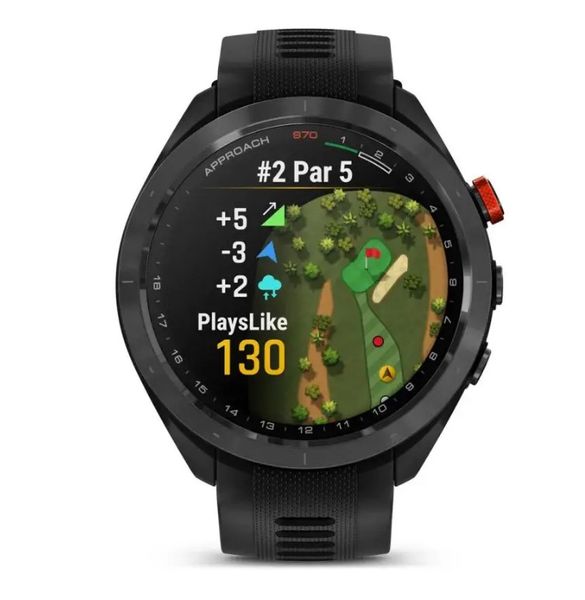 Смарт-часы Garmin Approach S70 (47 мм) с черным керамическим безелем и черным ремешком 010-02746-12 фото