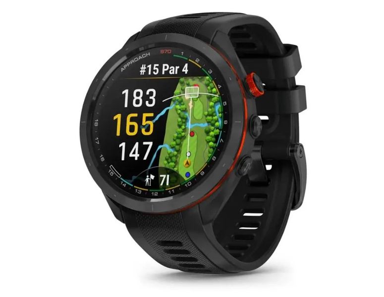 Смарт-годинник Garmin Approach S70 (47 мм) з чорним керамічним безелем та чорним ремінцем 010-02746-12 фото