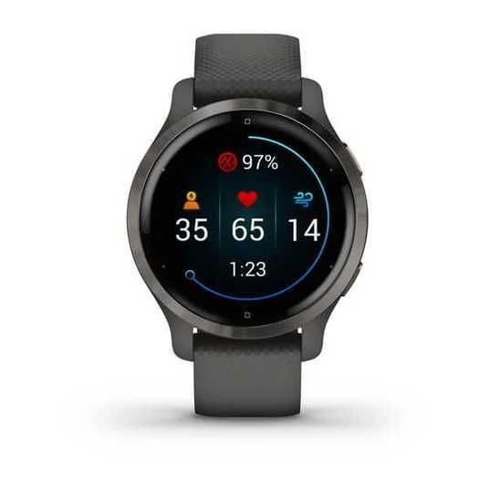 Смарт-часы Garmin Venu 2S графитовые с темно-серым безелем и