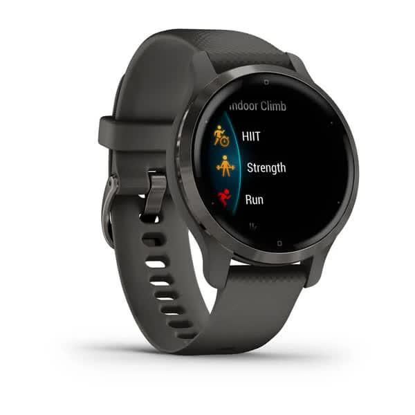 Смарт-часы Garmin Venu 2S графитовые с темно-серым безелем и силиконовым ремешком 010-02429-10 фото