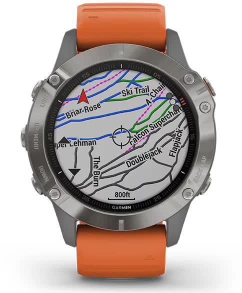 Garmin fenix 6. Топографічні та гірськолижні траси