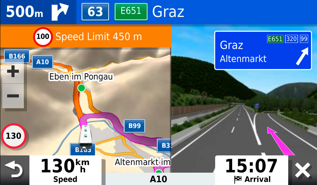 Автонавігатор для автофургонів Camper 785. Junction View